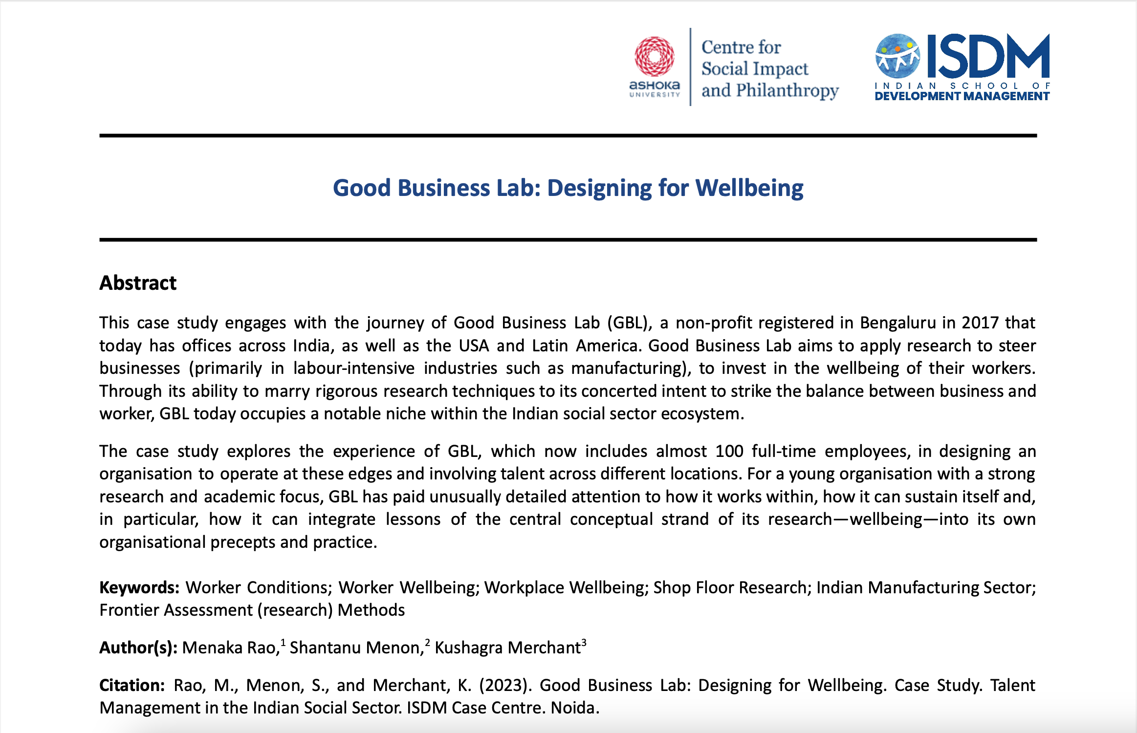 Good Business Lab: Designing for Wellbeing Image
